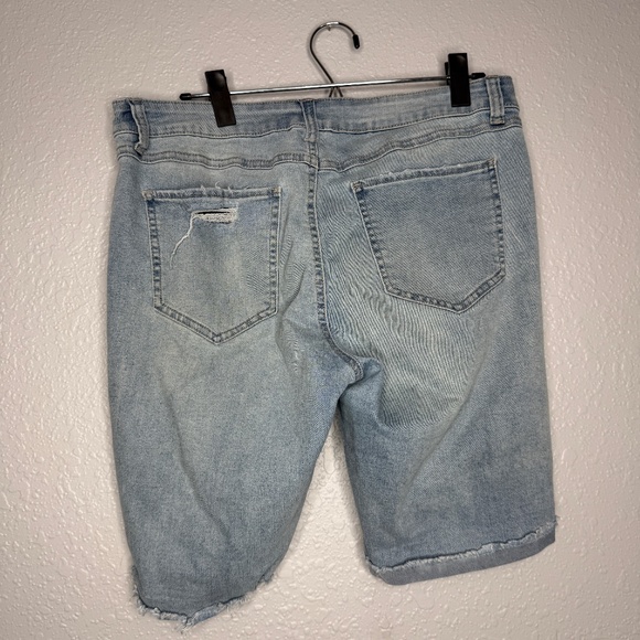 Rewash mid rise distressed denim shorts - Picture 5 of 7